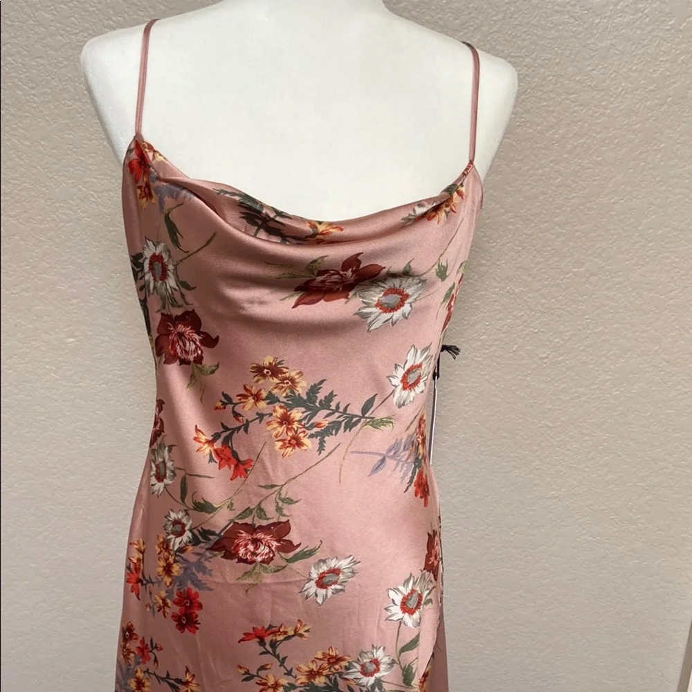 Elegant Dark Blush Floral Slip Dress, size M by ASTR The Label - Picture 2 of 16